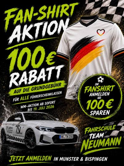 Fahrschule Team Neumann in 29633 Munster - Fan-Shirt Aktion 2026